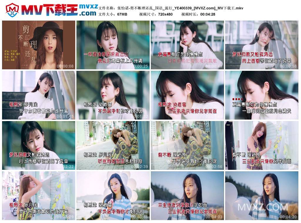 张怡诺-剪不断理还乱_国语_流行_YE400339